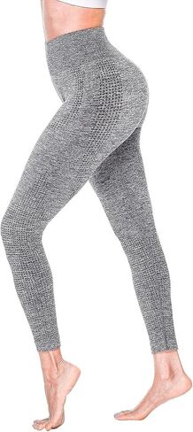 Women's High Waisted Yoga Pants Jogger Seamless Leggings Tummy Control Workout Running Body Shaping Pants in Saudi Arabia