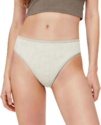 Womens 100% Merino Wool High-Cut Bikini Panties - Breathable Lightweight V-Waist Underwear in Saudi Arabia