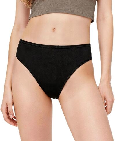 Womens 100% Merino Wool High-Cut Bikini Panties - Breathable Lightweight V-Waist Underwear in Saudi Arabia
