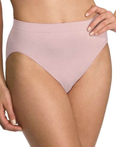 Bali Women's Set of 6 Comfort Revolution Microfiber Seamless Hi Cut Panty 8/9, Rosewood in Kuwait