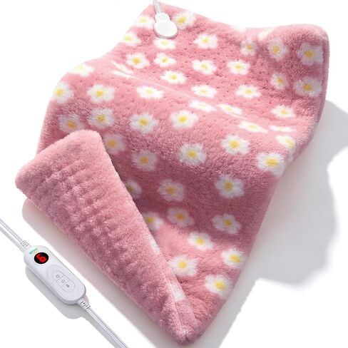 ALLJOY King Size Heating Pad for Back Pain Relief, 33"x 17" Extra Large Heating Pad for Period Cramps, FSA Eligible HSA, Portable Heat Pad for Neck and Shoulders, Birthday Gifts for Women Men - Pink in Kuwait