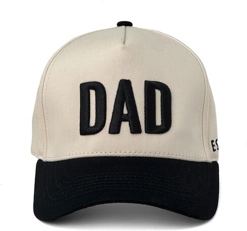 DAD Hat for Men, Adjustable Embroidered Cap with EST 2026, First for New Dad in Saudi Arabia
