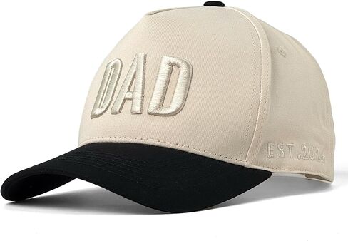 DAD Hat for Men, Adjustable Embroidered Cap with EST 2026, First for New Dad in Saudi Arabia