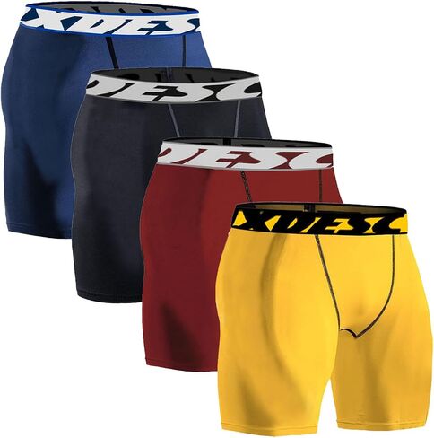 4-Pack Big & Tall Men's Breathable Comfortable Long Boxer Briefs, Plus Size Running Underwear,2XL-8Xl in Saudi Arabia