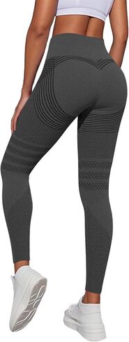 3D Leggings Cellulite Compression, Scrunch Butt Leggings for Women Tummy Control High Waisted Butt Lifting Yoga Pants in Kuwait