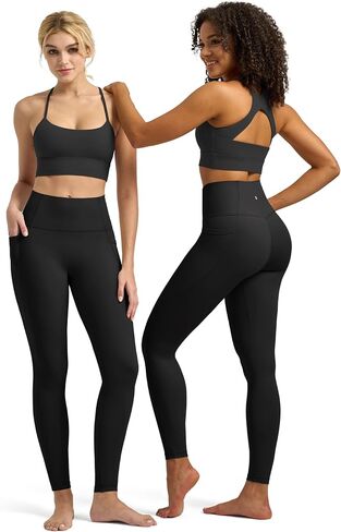 Willit Butterflux Yoga Pants Women Workout Leggings with Pockets for Women High Waisted Tummy Control Gym Leggings 25" 28" in Kuwait