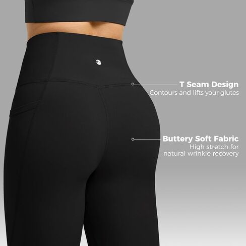 Willit Butterflux Yoga Pants Women Workout Leggings with Pockets for Women High Waisted Tummy Control Gym Leggings 25" 28" in Kuwait
