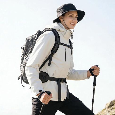 Waterproof Quick-Dry Bucket Hat for Women - Packable Sun Protection Rain Hat with Removable String for Hiking & Summer in Kuwait