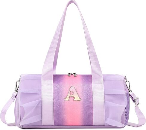 Personalized Dance Bag for Girls 4-6 Kids Duffle Gym Ballet Bag,Initial A in Saudi Arabia