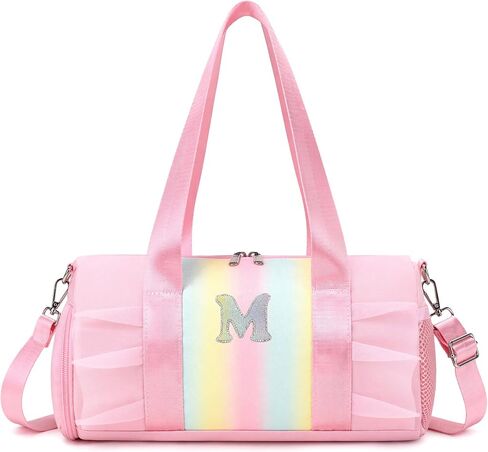 Personalized Dance Bag for Girls 4-6 Kids Duffle Gym Ballet Bag,Initial A in Saudi Arabia