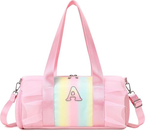 Personalized Dance Bag for Girls 4-6 Kids Duffle Gym Ballet Bag,Initial A in Saudi Arabia