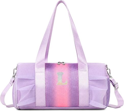 Personalized Dance Bag for Girls 4-6 Kids Duffle Gym Ballet Bag,Initial A in Saudi Arabia