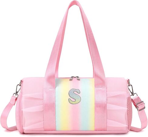 Personalized Dance Bag for Girls 4-6 Kids Duffle Gym Ballet Bag,Initial A in Saudi Arabia