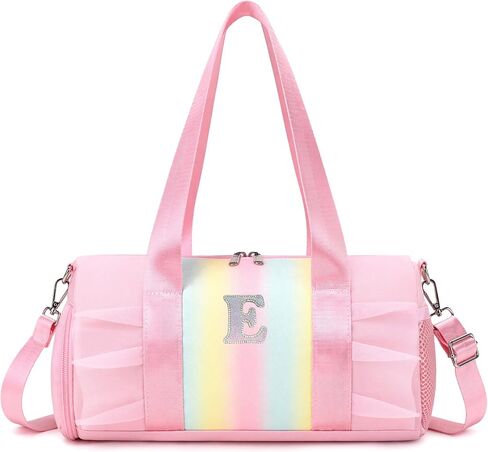 Personalized Dance Bag for Girls 4-6 Kids Duffle Gym Ballet Bag,Initial A in Saudi Arabia
