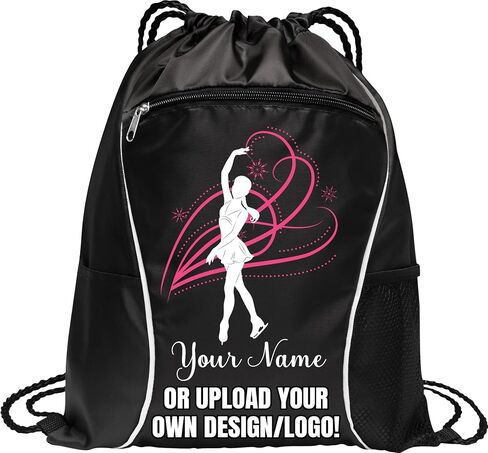 Personalized Ice Hockey Drawstring Bag – Custom Name Sports Backpack, Lightweight Gym Sack for Hockey Gear, Durable Cinch Bag for Practice, Travel & Game Day Essentials in Kuwait