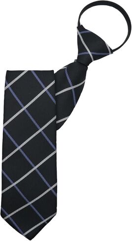 Zipper Striped Ties for Men, Pre-tied Plaid Mens Ties Adjustable Formal Men's Neckties for Wedding Party Business in Saudi Arabia