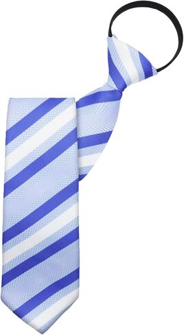 Zipper Striped Ties for Men, Pre-tied Plaid Mens Ties Adjustable Formal Men's Neckties for Wedding Party Business in Saudi Arabia