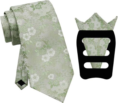 Floral Ties for Men, Self-tied Mens Floral Ties with Pocket Square Holder Flower Tie for Wedding Banquet Party Prom in Kuwait