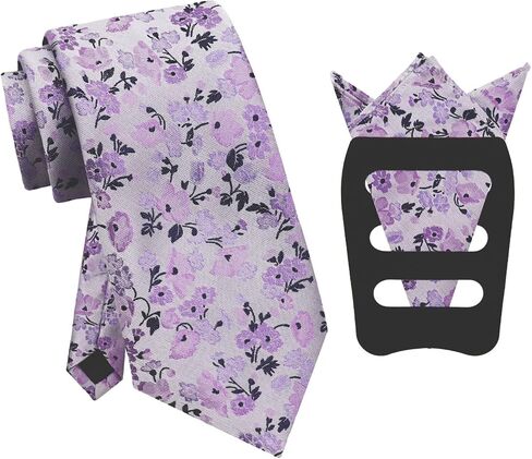 Floral Ties for Men, Self-tied Mens Floral Ties with Pocket Square Holder Flower Tie for Wedding Banquet Party Prom in Kuwait