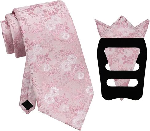 Floral Ties for Men, Self-tied Mens Floral Ties with Pocket Square Holder Flower Tie for Wedding Banquet Party Prom in Kuwait