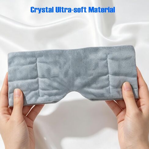 12.3oz Weighted Eye Mask for Sleeping, 5.9in Extra-Wide Band Sleep Mask for Side Sleeper, Hollow Nose Bridge Blackout Eye Cover with Adjustable Band, Pressureless Sleeping Mask in Saudi Arabia