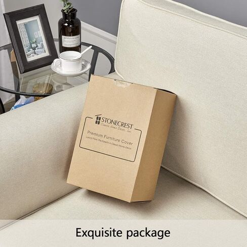 STONECREST Wingback Chair Cover, Pushback Chair Cover - Cotton Pre-Washed Embrooidery Coin Medallion Pattern Slipcover, Stay in Place (Grey, 20" Recliner) in Saudi Arabia