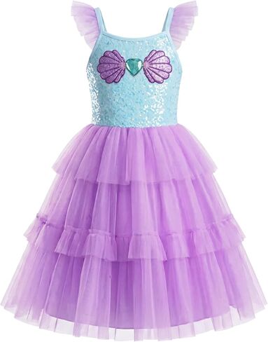 Girls Princess Dress Fluffy Tulle Tutu Dress for Toddler Kids Birthday Party Wedding Flower Girl Dresses in Saudi Arabia