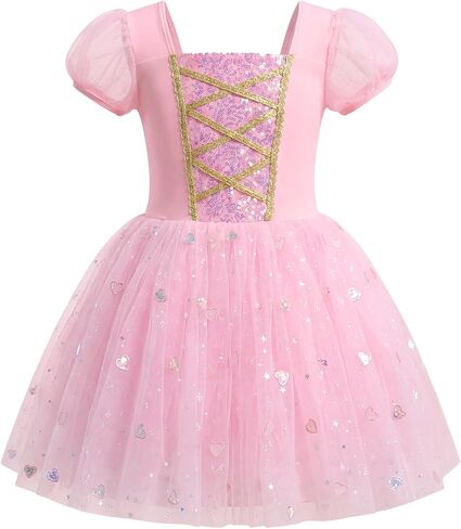 Girls Princess Dress Fluffy Tulle Tutu Dress for Toddler Kids Birthday Party Wedding Flower Girl Dresses in Saudi Arabia