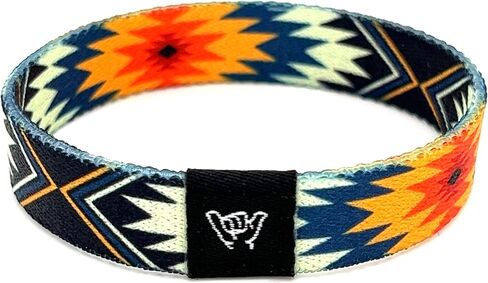 Hang Loose Bands - Southwestern Bracelet for Men, Women & Teens - Comfy Tribal Print and Boho - Western Style Reversible Wristband - Dakota | Small: 6.5" (most common fitting size) in Saudi Arabia