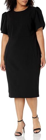 Calvin Klein Women's Essential Sleeveless Sheath, Ochre Tulip Sleeve, 10 Petite in Kuwait