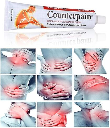 Counterpain® Warm Balm for Temporary Relief of Minor Muscular Aches and Pain, Methyl Salicylate, Levomenthol, Eugenol, Made in Indonesia in Kuwait