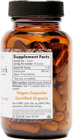 Leg Cramps Defense Pills - 1000mg Organic Quinine Capsules Zinc 50mg - Restless Legs Relief - Cinchona Bark Herb Supplement - Vegan Capsules 70 Count in Saudi Arabia