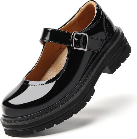 Mary Jane Shoes Women Platform Mary Jane Oxford Chunky Non-Slip Retro Mary Janes Flats with Adjustable Buckle Strap, Cute School Ladies Dress Casual Comfortable Work Shoes in Saudi Arabia