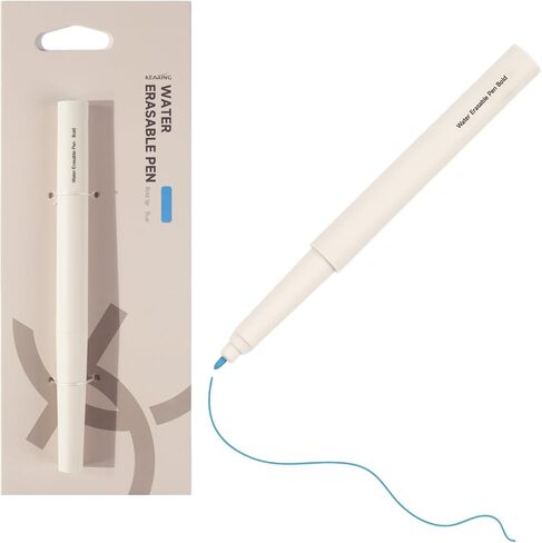 New Blue Water Erasable Marker for Fabric, Smooth-Touch Disappearing Ink Pen, Embroidery Pen, Water Soluble Marking Tool for Quilting, Sewing, DIY Crafts in Kuwait