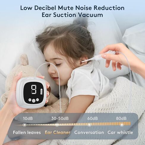 Ear Vacuum Wax Removal Kit, 9 Adjustable Strong Suction Levels Electric Ear Wax Vacuum Cleaner, Reusable Ear Suction Device for Adults Kids Home & Travel in Saudi Arabia