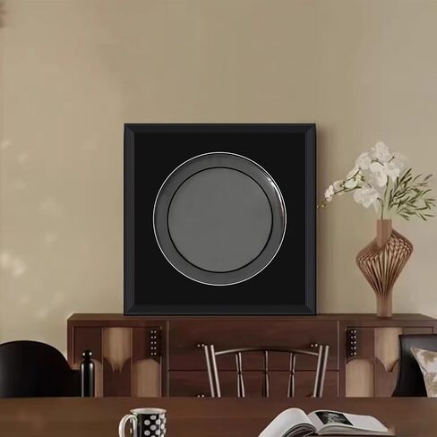 Drum Head Shadow Box,14" Drum Head Display Frame,Autographed Drum Head Display,Wall Mount Wooden Drum Head Display Case Cabinet,98% UV Resistant with Glass Panel,with Black/red Double pad,18.9 X18.9 in Saudi Arabia