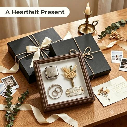 3 Pcs 8x8 Shadow Box Frame with Shatter-Resistant Glass - 1.2" Deep | Vintage in Saudi Arabia