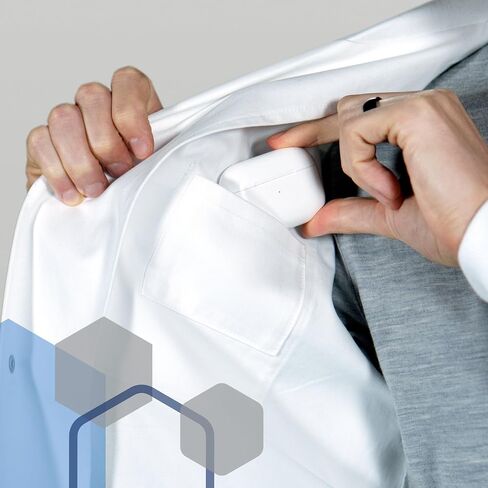 The Lab Coat Project - 100% Cotton Chemistry Men's 6-Pocket Long, Fitted with Snaps, Cuffed Sleeves, Howie Collar, & Belt in Saudi Arabia