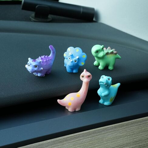 Dinosaur Car Dashboard Decorations, 8PCS Cute Dinosaur Rearview Mirror Decor, Fun Car Interior Ornament Accessories in Saudi Arabia