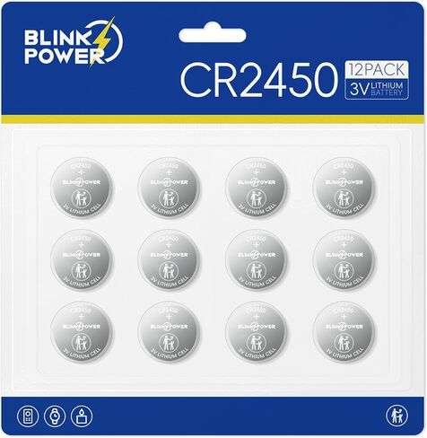 Blinkspower CR2450 Lithium 3V Coin Battery, 6 Pack 2450 Battery, Child-Safe & Longest Lasting for Key Fobs, Smart Home Devices in Saudi Arabia