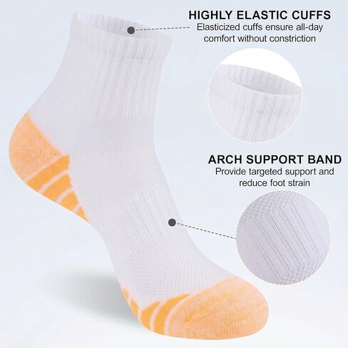 eallco 8 Pairs Ankle Cushioned Socks for Women Athletic Quarter Mini Crew Running Above Ankle Socks in Saudi Arabia