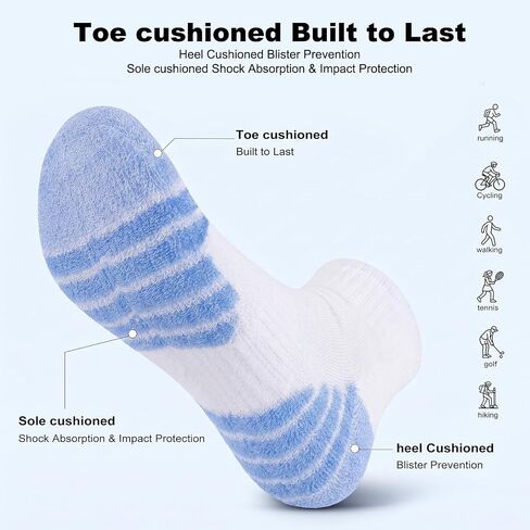 eallco 8 Pairs Ankle Cushioned Socks for Women Athletic Quarter Mini Crew Running Above Ankle Socks in Saudi Arabia