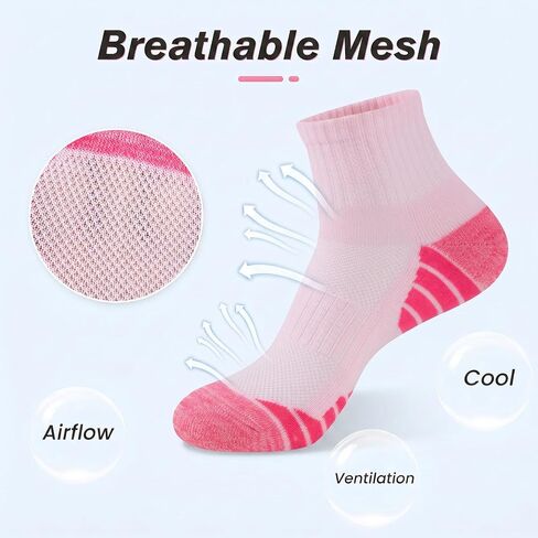 eallco 8 Pairs Ankle Cushioned Socks for Women Athletic Quarter Mini Crew Running Above Ankle Socks in Saudi Arabia