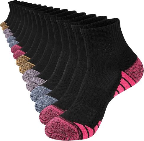 eallco 8 Pairs Ankle Cushioned Socks for Women Athletic Quarter Mini Crew Running Above Ankle Socks in Saudi Arabia