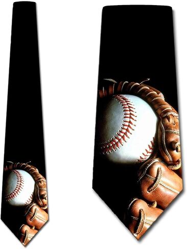 Three Rooker Baseball and Glove Ties Mens Sports Necktie Tie in Kuwait