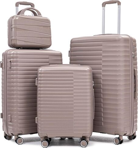 GDFStudio 28" ABS Hardshell Checked Luggage, Large Capacity Travel Suitcase with Scratch Resistant Surface, 360° Silent Spinner Wheels, Combination Lock, Telescopic Handle and Side Hooks, Pink in Saudi Arabia