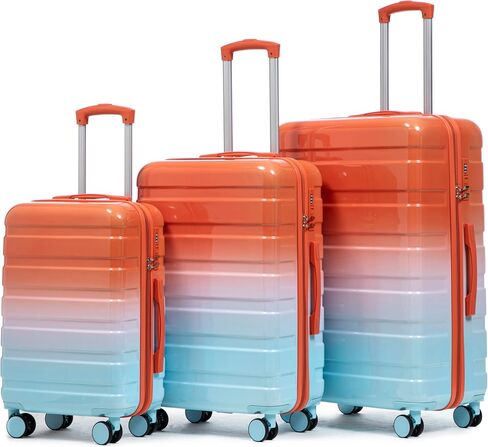 GDFStudio 28" ABS Hardshell Checked Luggage, Large Capacity Travel Suitcase with Scratch Resistant Surface, 360° Silent Spinner Wheels, Combination Lock, Telescopic Handle and Side Hooks, Pink in Saudi Arabia