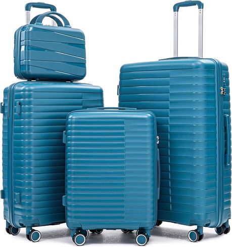 GDFStudio 28" ABS Hardshell Checked Luggage, Large Capacity Travel Suitcase with Scratch Resistant Surface, 360° Silent Spinner Wheels, Combination Lock, Telescopic Handle and Side Hooks, Pink in Saudi Arabia