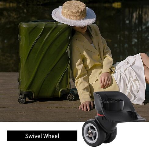 4Pcs Universal Swivel Wheel Right (Big) Suitcase Wheel (4R) 115W Series W042 Wheel Replacement Black in Saudi Arabia