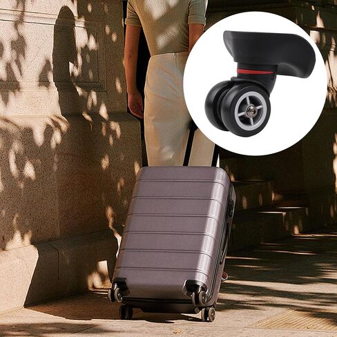 4Pcs Universal Swivel Wheel Right (Big) Suitcase Wheel (4R) 115W Series W042 Wheel Replacement Black in Saudi Arabia